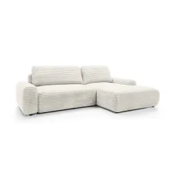Minkštas kampas CORDI, ivory, kairinis/dešininis, 264x162x85 cm