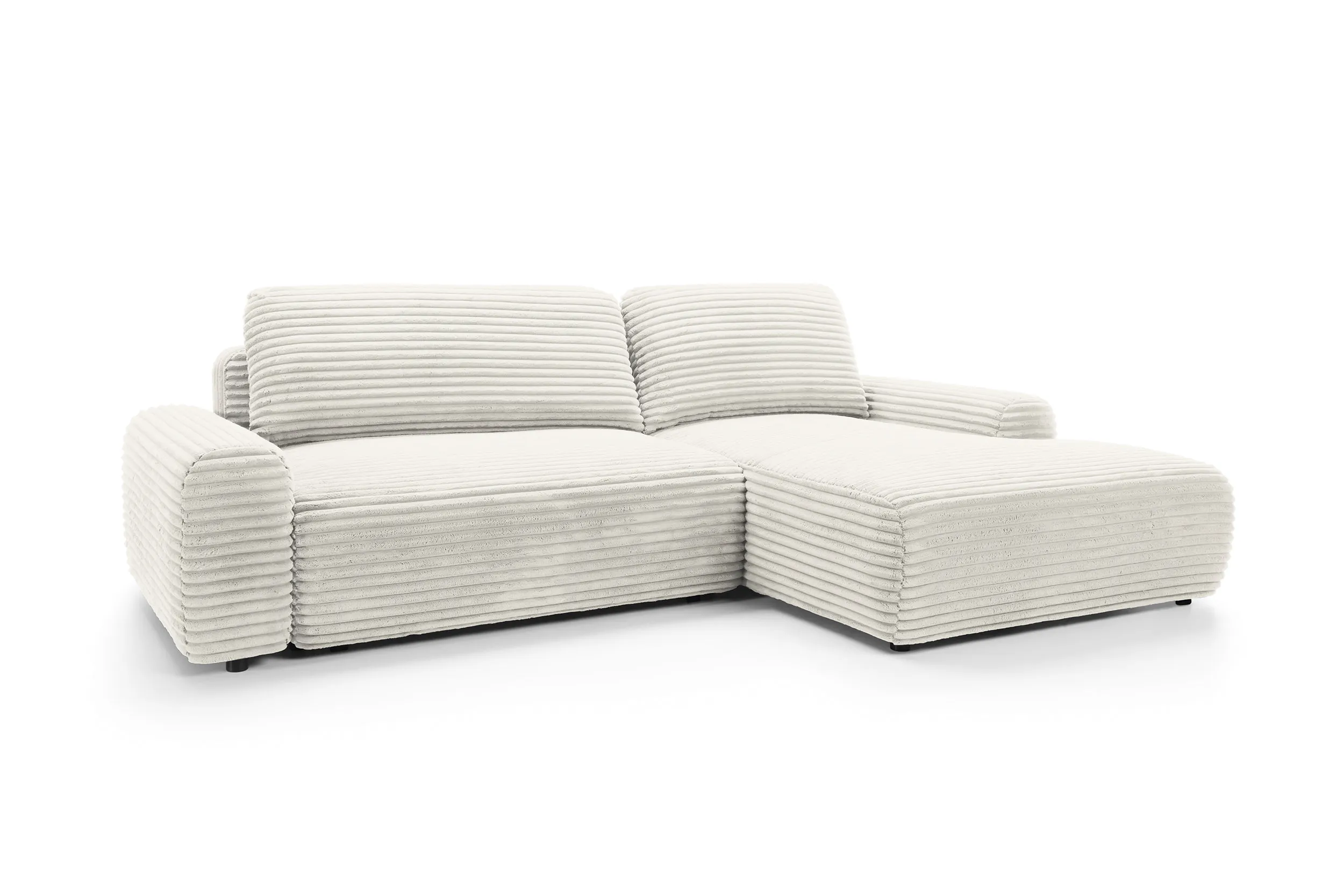 Minkštas kampas CORDI, ivory, kairinis/dešininis, 264x162x85 cm