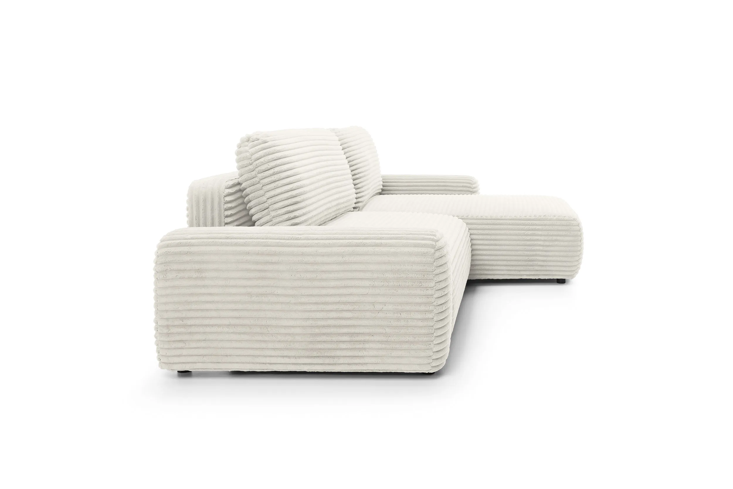 Minkštas kampas CORDI, ivory, kairinis/dešininis, 264x162x85 cm