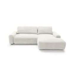 Minkštas kampas CORDI, ivory, kairinis/dešininis, 264x162x85 cm