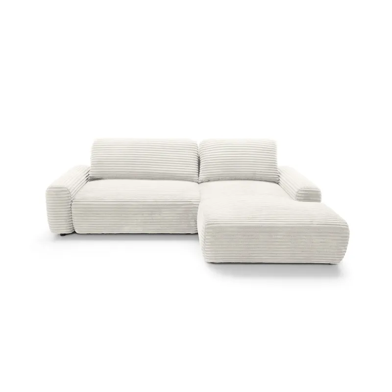 Minkštas kampas CORDI, ivory, kairinis/dešininis, 264x162x85 cm