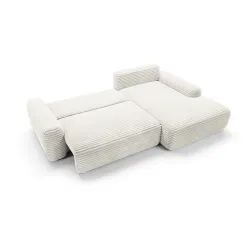Minkštas kampas CORDI, ivory, kairinis/dešininis, 264x162x85 cm