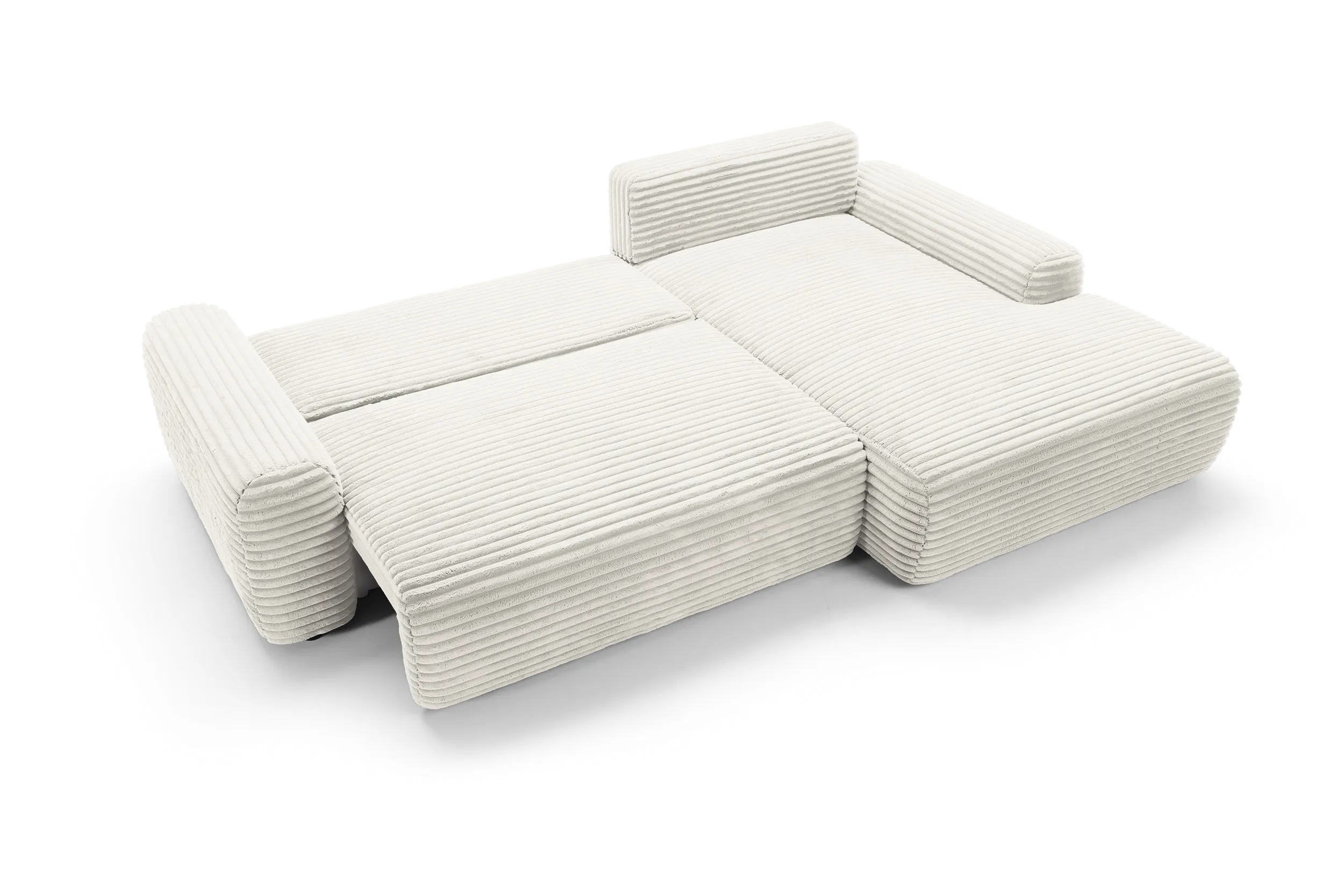 Minkštas kampas CORDI, ivory, kairinis/dešininis, 264x162x85 cm