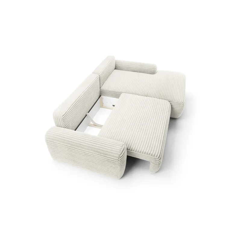 Minkštas kampas CORDI, ivory, kairinis/dešininis, 264x162x85 cm