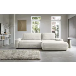 Minkštas kampas CORDI, ivory, kairinis/dešininis, 264x162x85 cm