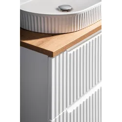 Pakabinama vonios spintelė su praustuvais 824 NOVA WHITE