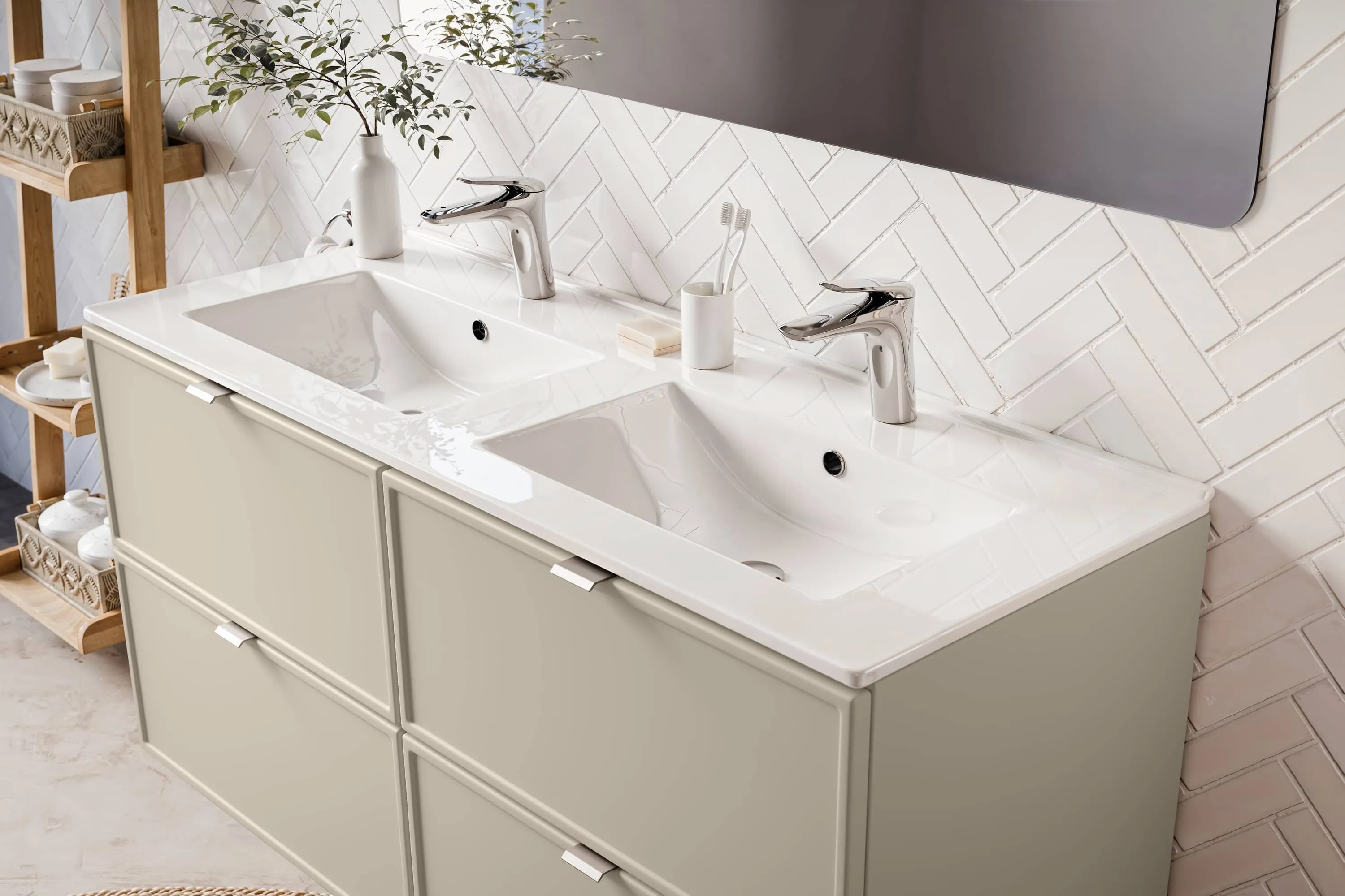 Pakabinama vonios spintelė su praustuvu 821 BELI CASHMERE