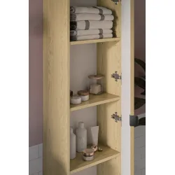 Aukšta pakabinama vonios spintelė 804 OVAL CREMO