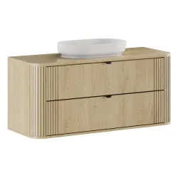 Pakabinama vonios spintelė su praustuvu 822 OVAL CREMO