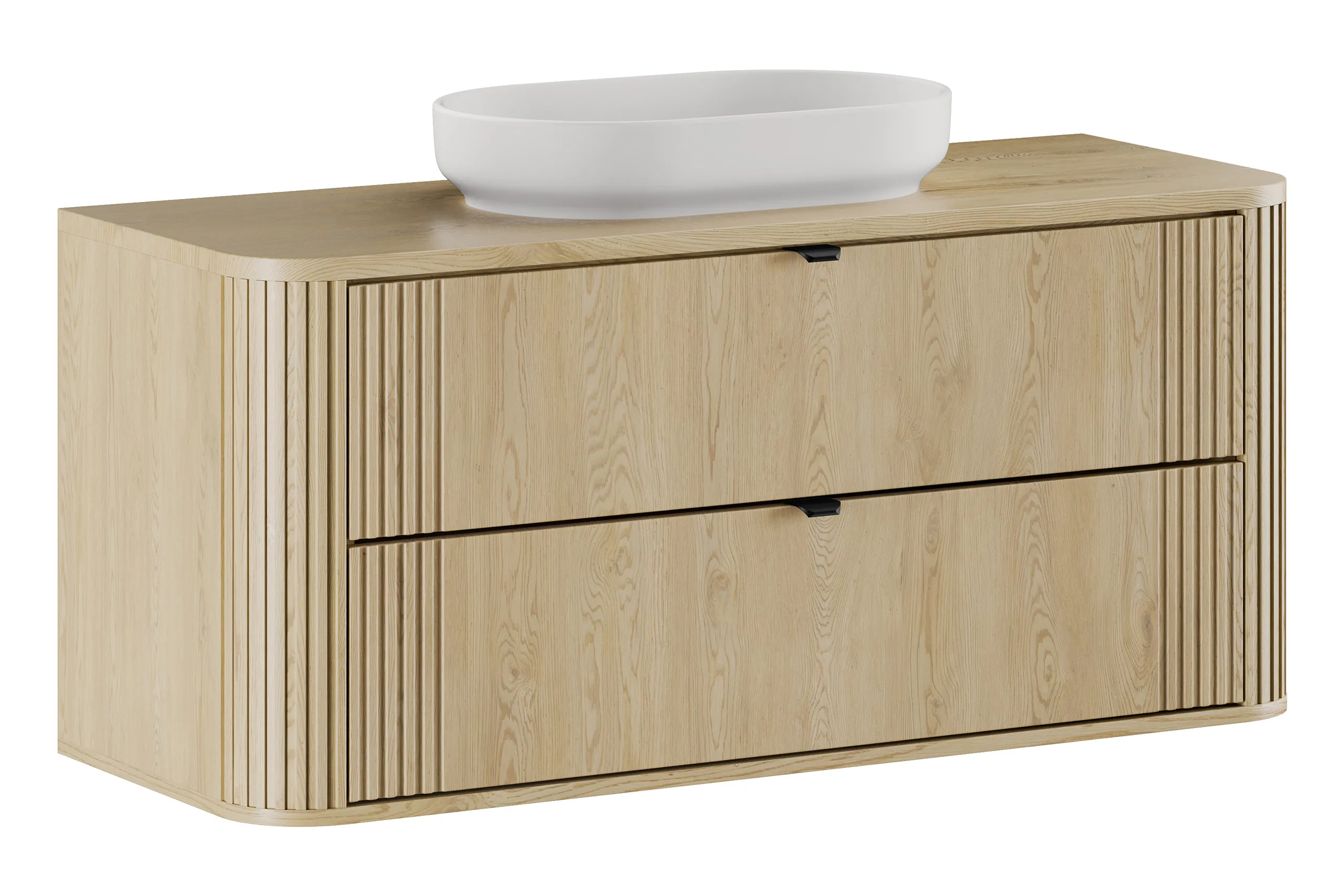 Pakabinama vonios spintelė su praustuvu 822 OVAL CREMO