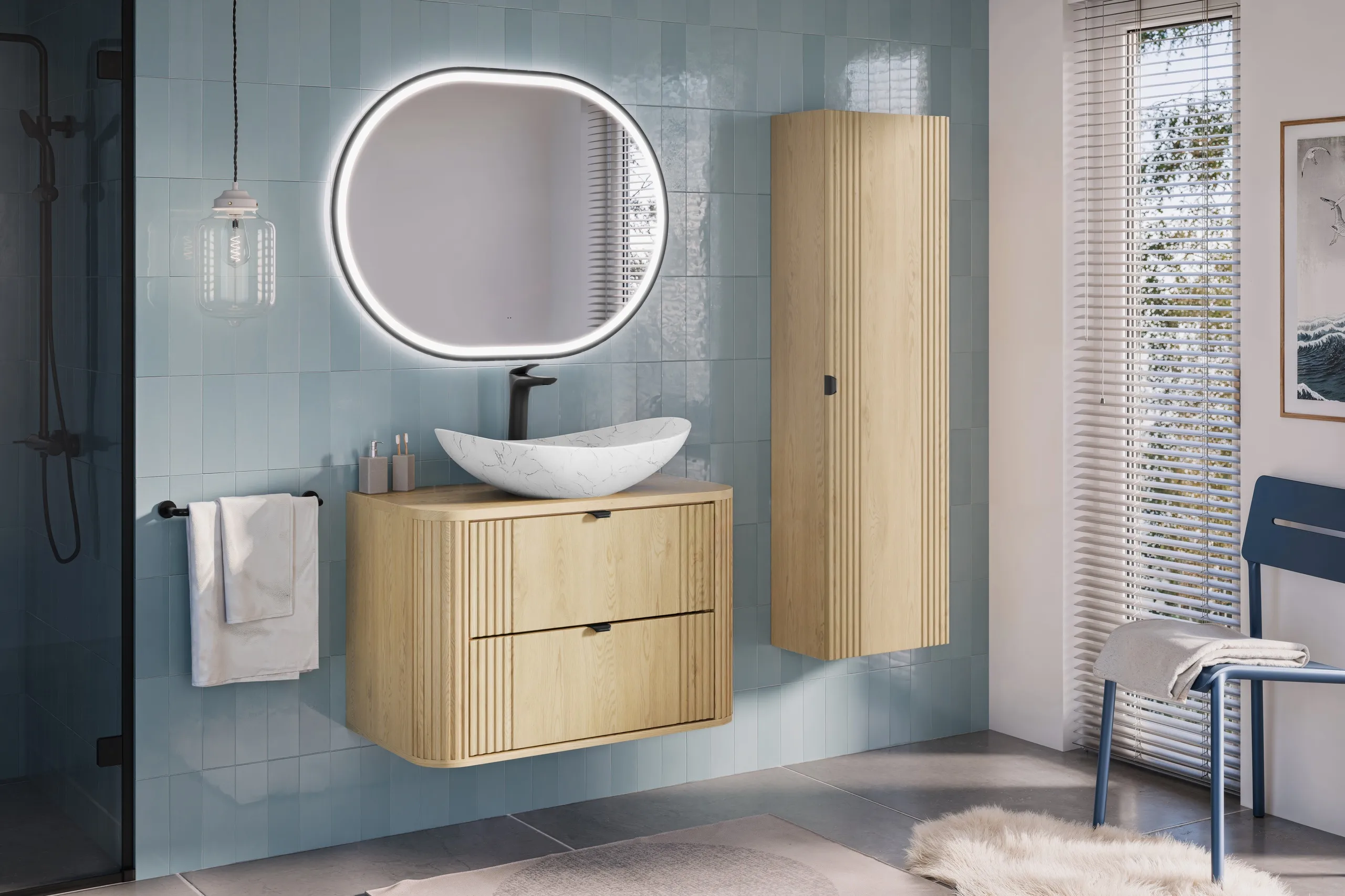 Vonios komplektas OVAL CREMO 80