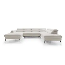 U formos minkštas kampas JAZZY U, kairinis/dešininis, 345x216x93 cm