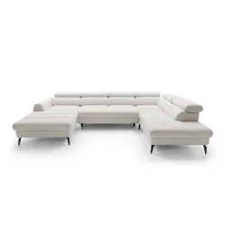 U formos minkštas kampas JAZZY U, kairinis/dešininis, 345x216x93 cm