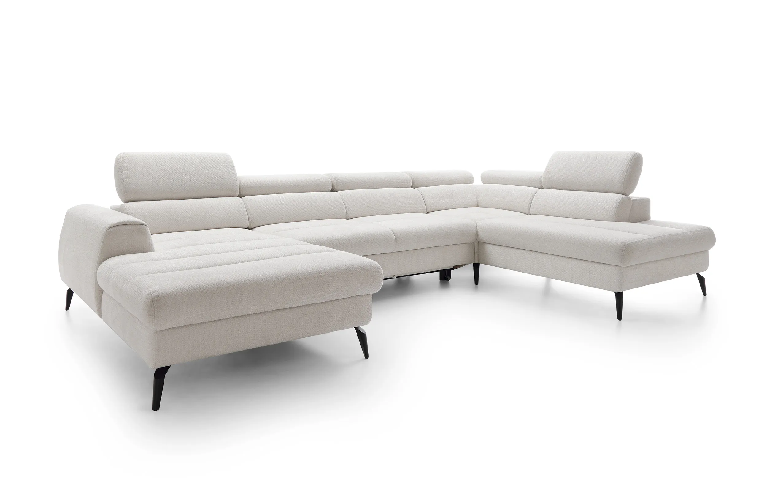 U formos minkštas kampas JAZZY U, kairinis/dešininis, 345x216x93 cm