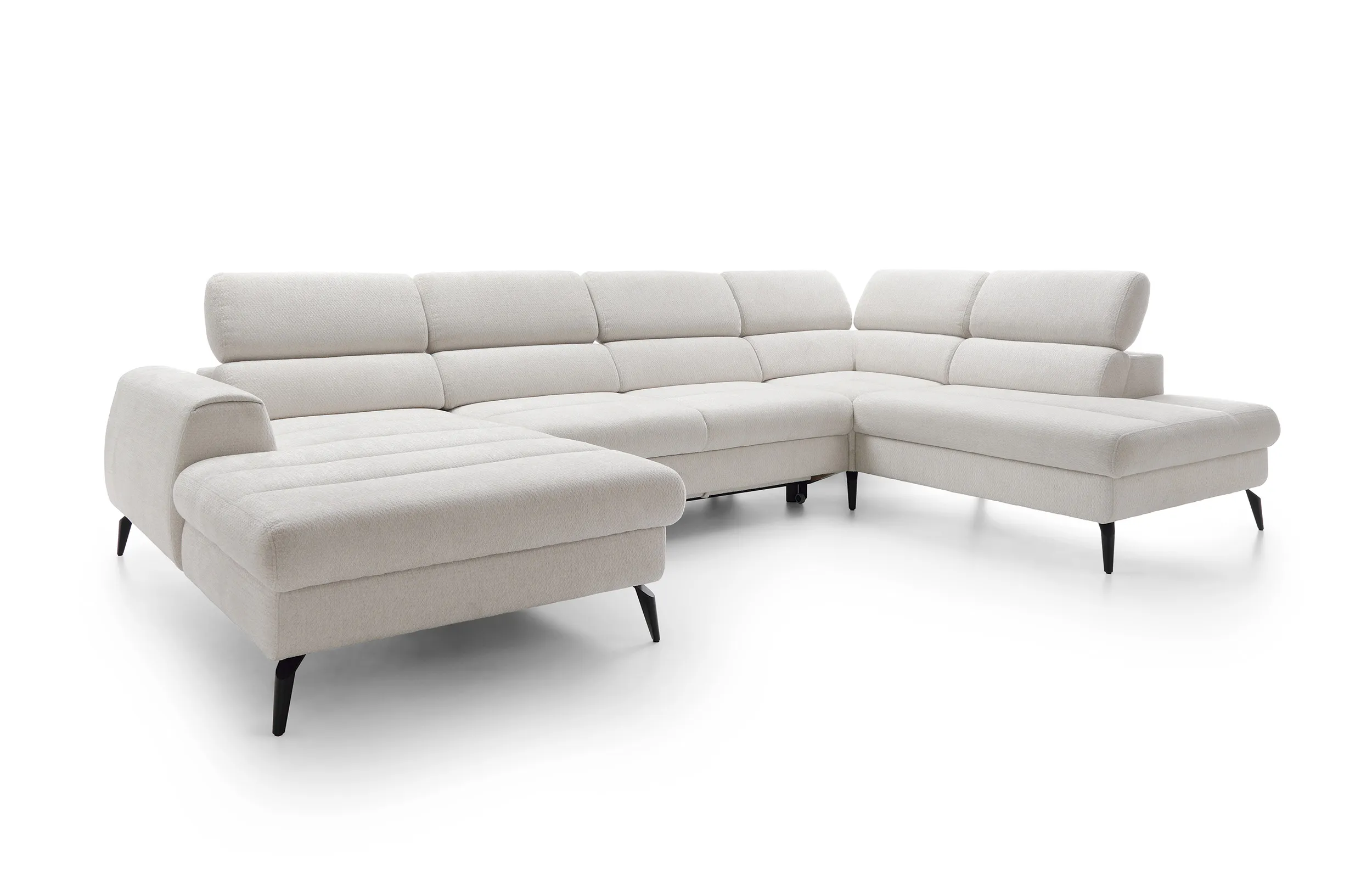 U formos minkštas kampas JAZZY U, kairinis/dešininis, 345x216x93 cm