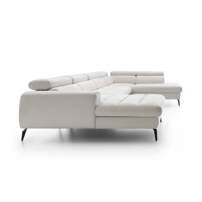 U formos minkštas kampas JAZZY U, kairinis/dešininis, 345x216x93 cm