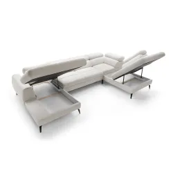 U formos minkštas kampas JAZZY U, kairinis/dešininis, 345x216x93 cm