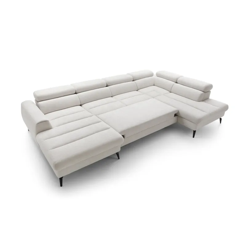 U formos minkštas kampas JAZZY U, kairinis/dešininis, 345x216x93 cm