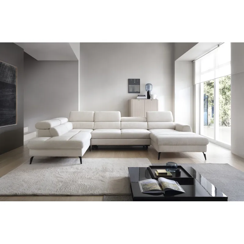 U formos minkštas kampas JAZZY U, kairinis/dešininis, 345x216x93 cm