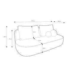 Sofa MOLLY, 212x100x88 cm
