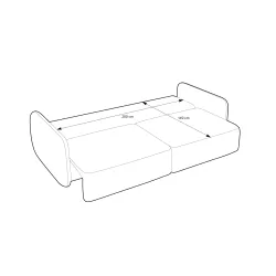Sofa MOSSU, 238x103x87 cm
