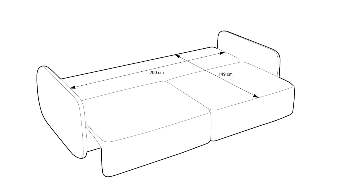 Sofa MOSSU, 238x103x87 cm
