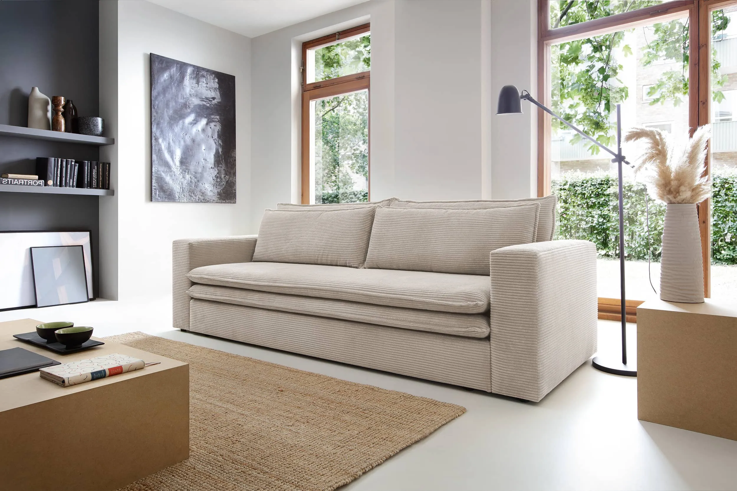 Sofa TILIO, smėlio, 244x95x82 cm