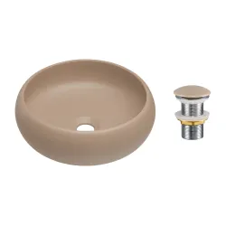 Pastatomas praustuvas VIKI, kapučino, 36x36x12 cm