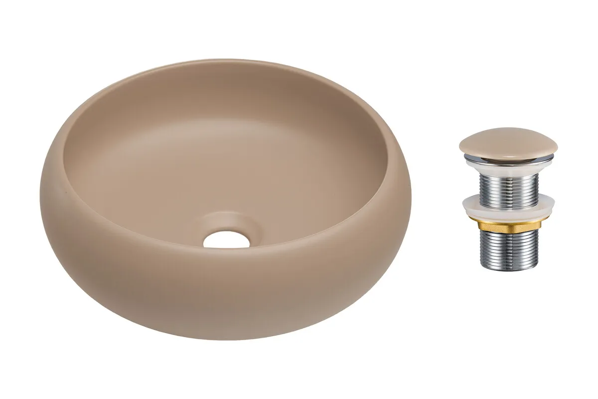 Pastatomas praustuvas VIKI, kapučino, 36x36x12 cm