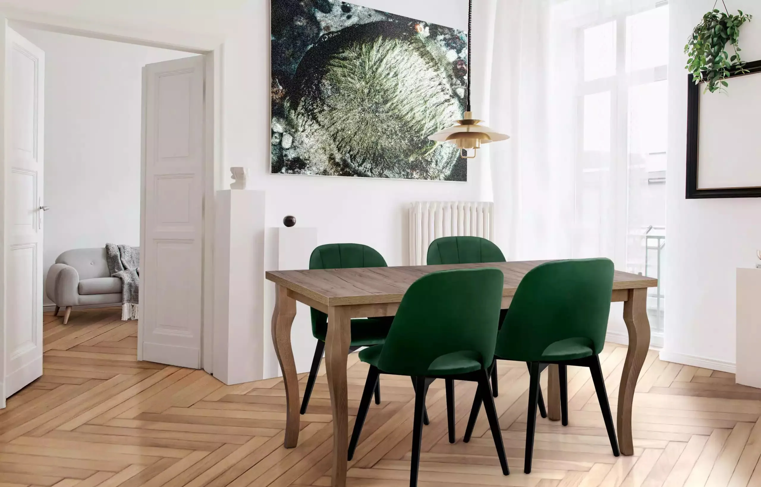 Stalas CABI, ąžuolo, išskleidžiamas, 150-190x80x76,5 cm