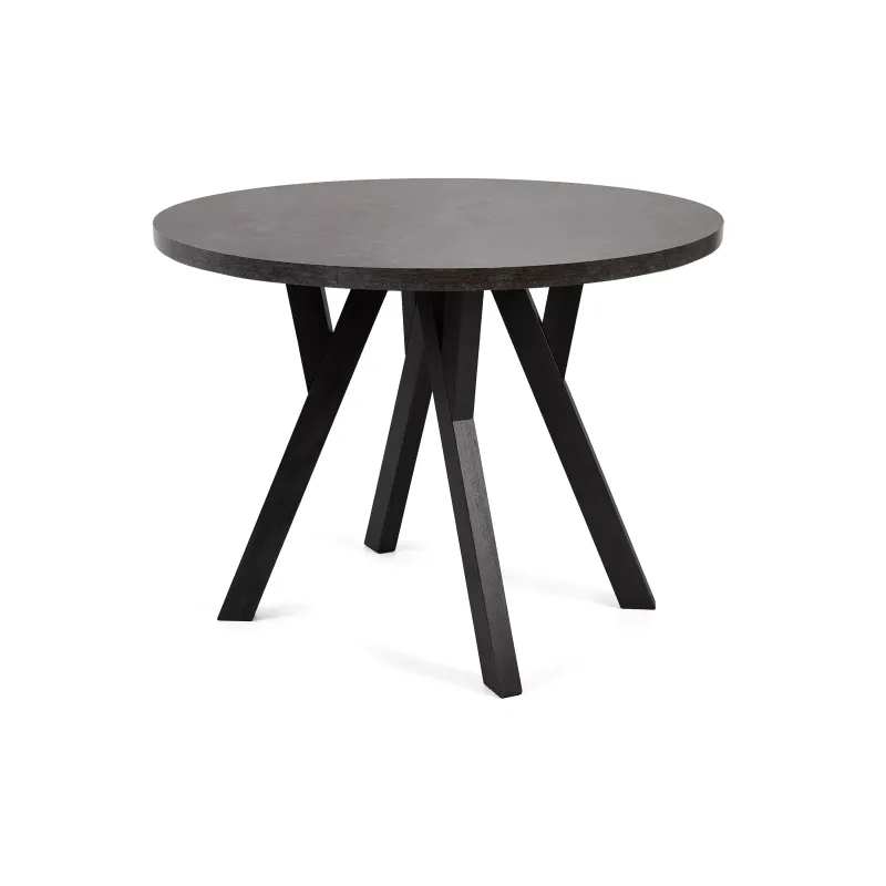 Apvalus pailginamas valgomojo stalas INDAG, betono, 100-140x100x75 cm