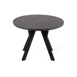 Apvalus pailginamas valgomojo stalas INDAG, betono, 100-140x100x75 cm