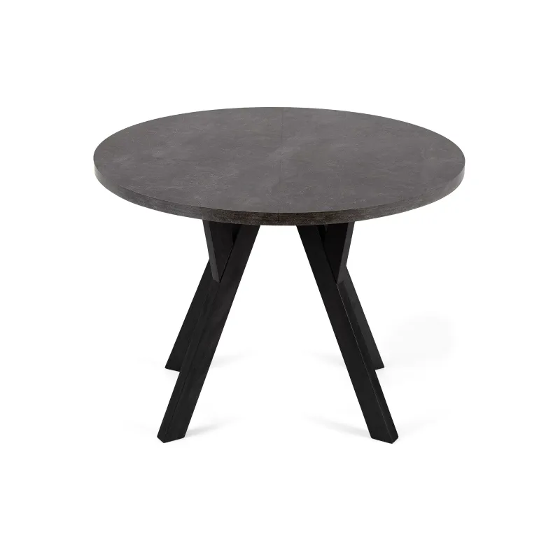 Apvalus pailginamas valgomojo stalas INDAG, betono, 100-140x100x75 cm