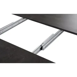 Apvalus pailginamas valgomojo stalas INDAG, betono, 100-140x100x75 cm