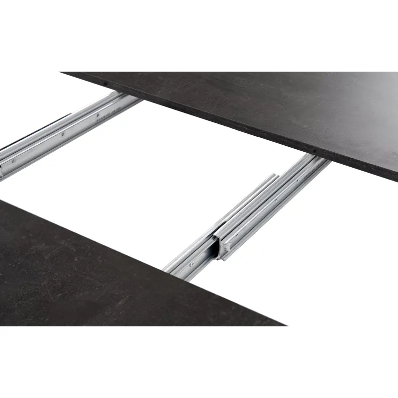 Apvalus pailginamas valgomojo stalas INDAG, betono, 100-140x100x75 cm