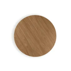 Apvalus pailginamas valgomojo stalas INDAG, ąžuolo, 100-140x100x75 cm