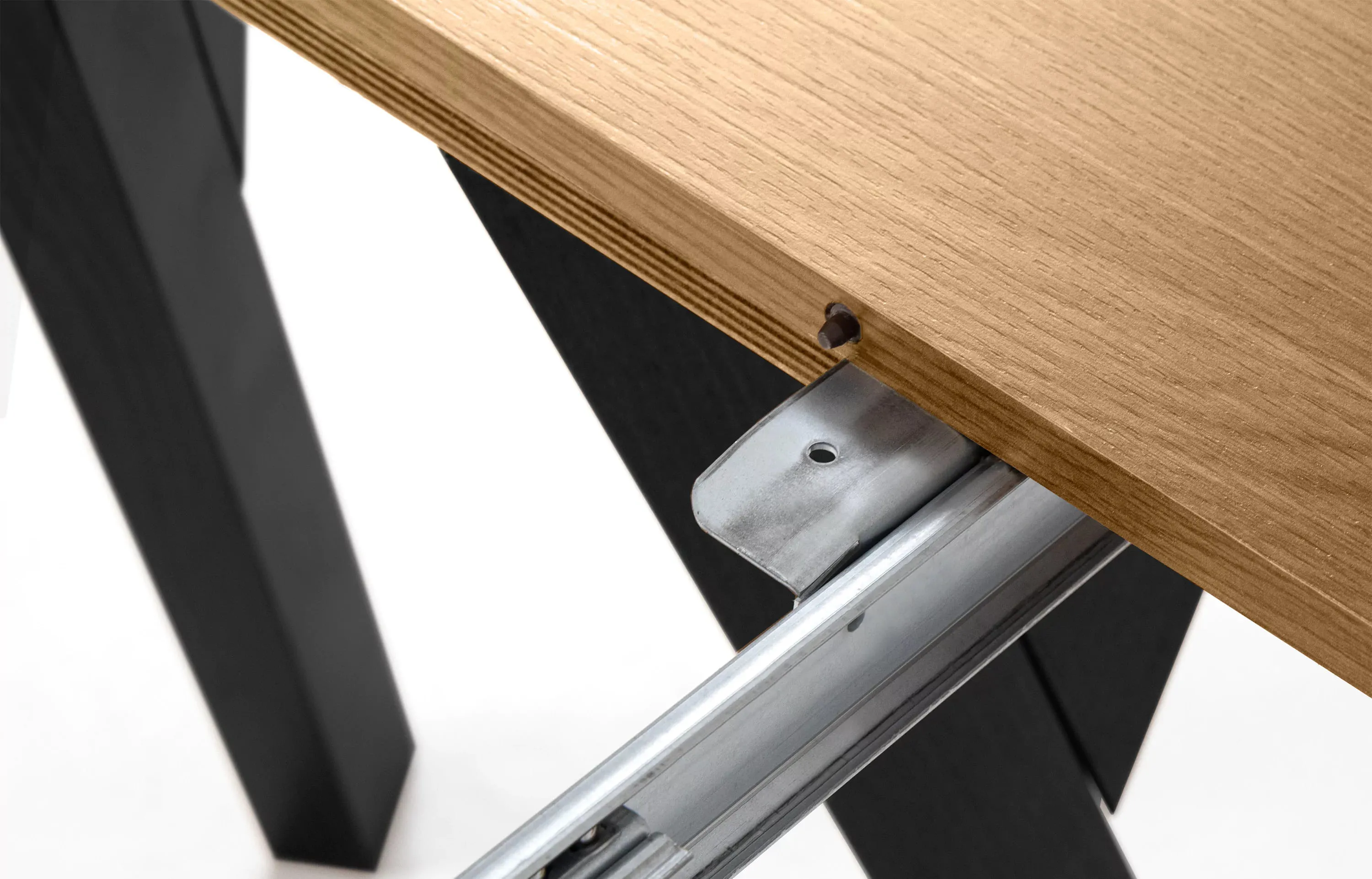 Apvalus pailginamas valgomojo stalas INDAG, ąžuolo, 100-140x100x75 cm