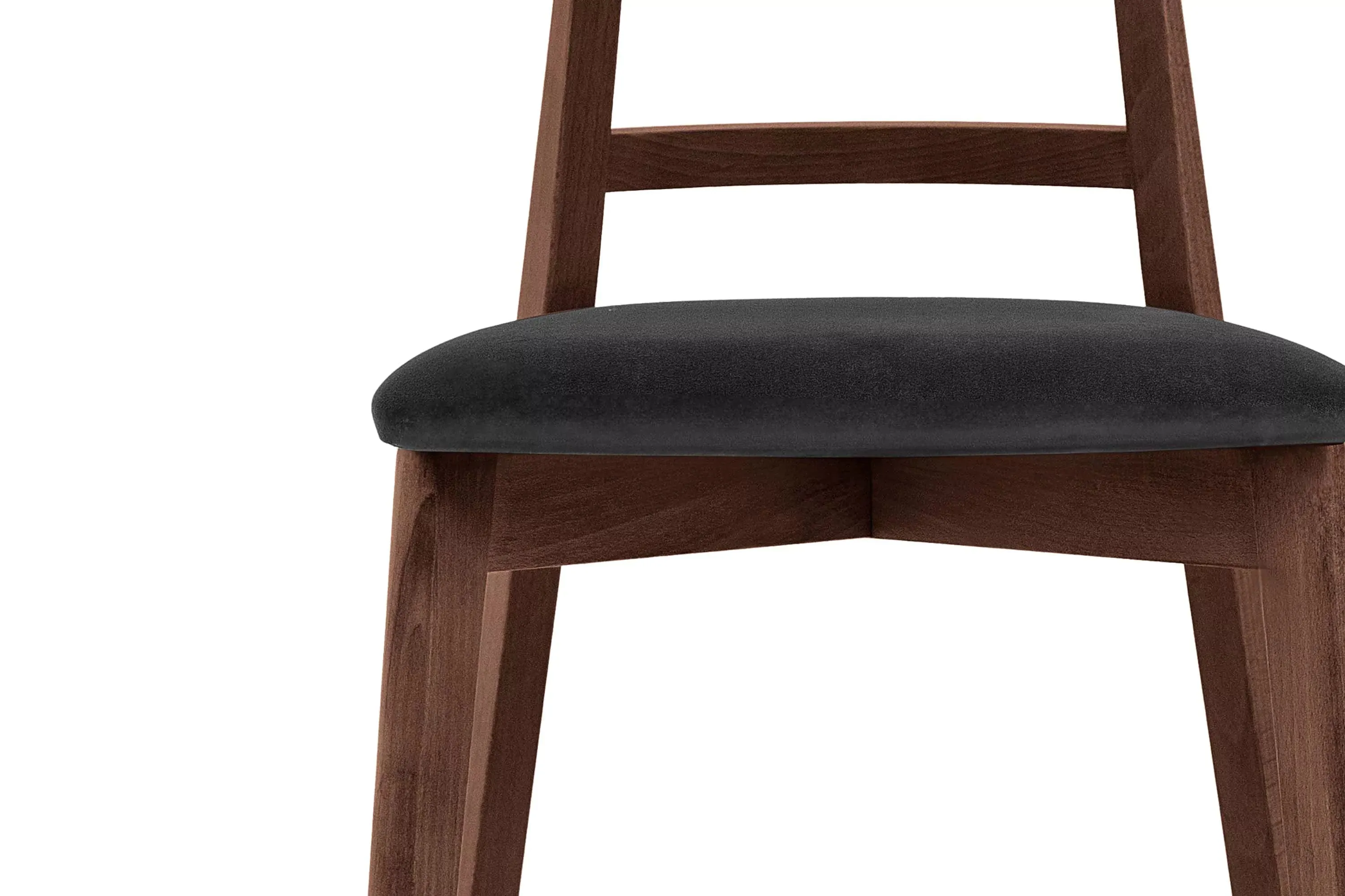 Kėdė LILIE, juoda/šviesaus riešutmedžio, 47x45x76,5 cm