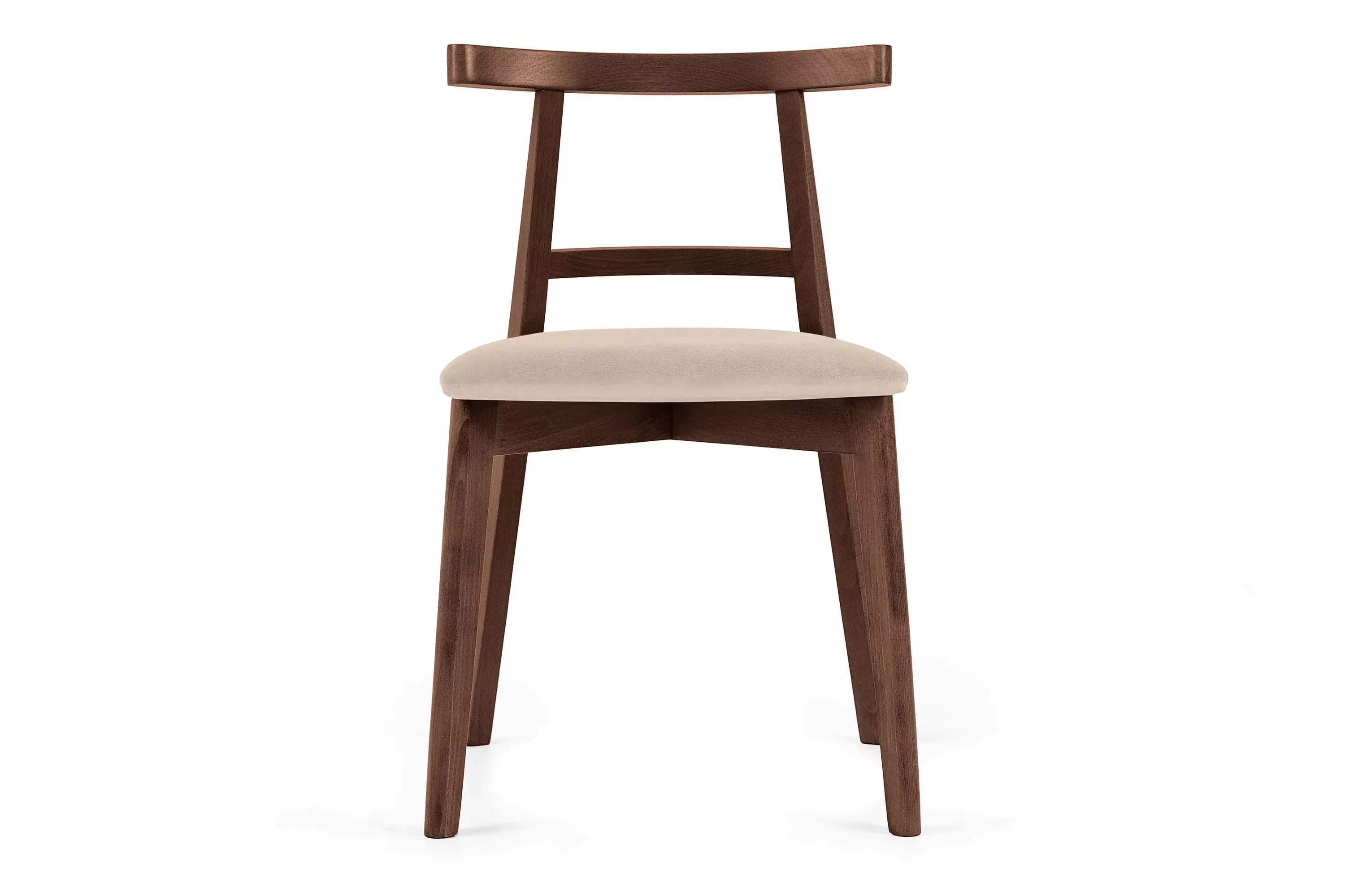 Kėdė LILIE, kreminė/šviesaus riešutmedžio, 47x45x76,5 cm