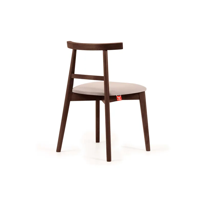 Kėdė LILIE, kreminė/šviesaus riešutmedžio, 47x45x76,5 cm