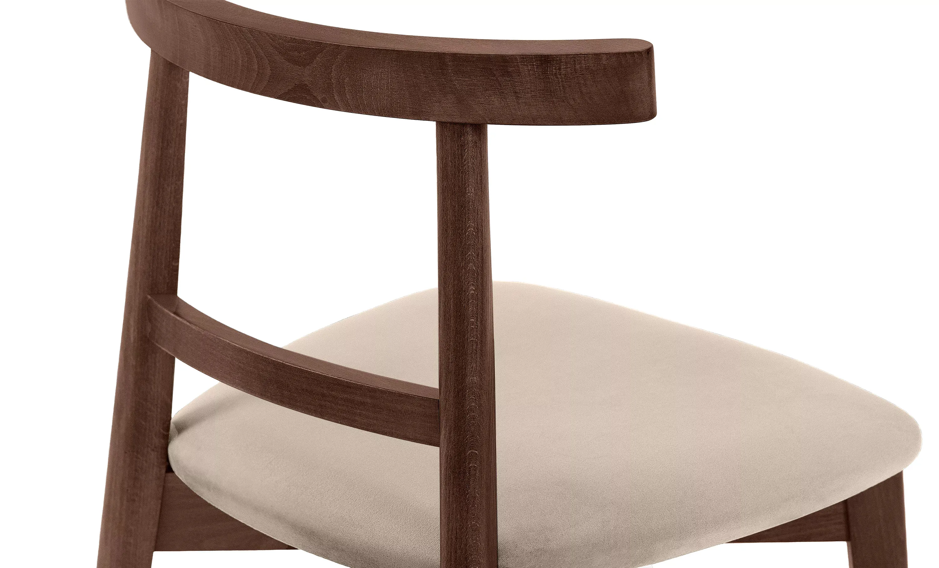 Kėdė LILIE, kreminė/šviesaus riešutmedžio, 47x45x76,5 cm