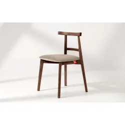 Kėdė LILIE, kreminė/šviesaus riešutmedžio, 47x45x76,5 cm