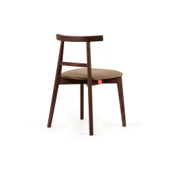 Kėdė LILIE, smėlio/šviesaus riešutmedžio, 47x45x76,5 cm