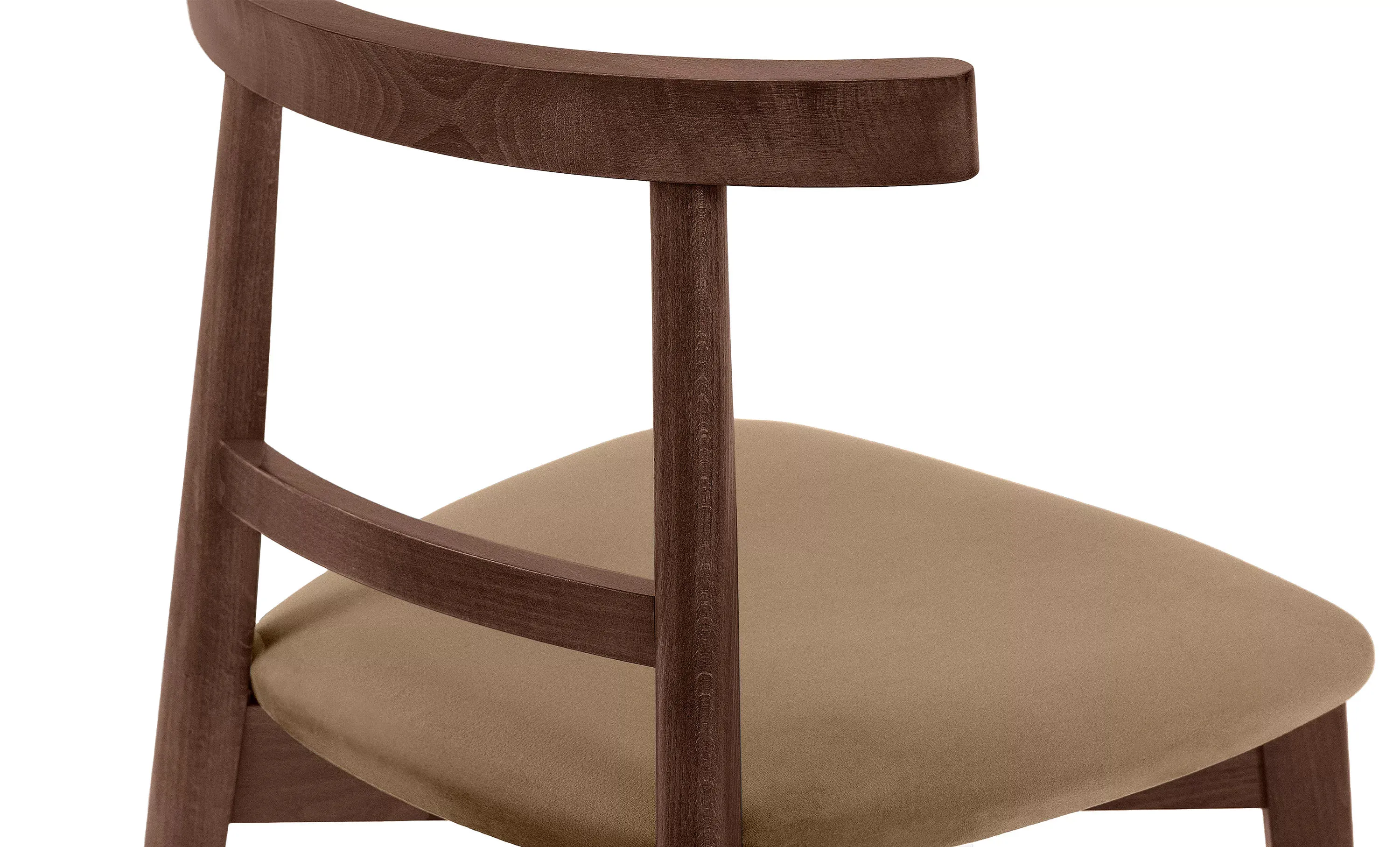 Kėdė LILIE, smėlio/šviesaus riešutmedžio, 47x45x76,5 cm