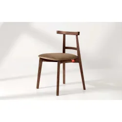 Kėdė LILIE, smėlio/šviesaus riešutmedžio, 47x45x76,5 cm