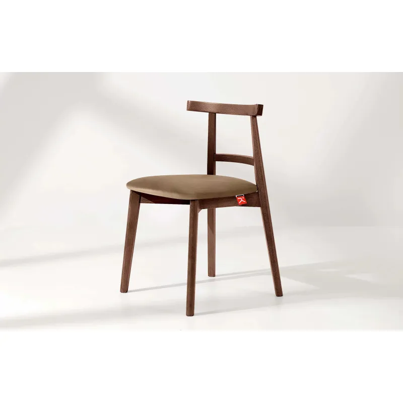 Kėdė LILIE, smėlio/šviesaus riešutmedžio, 47x45x76,5 cm