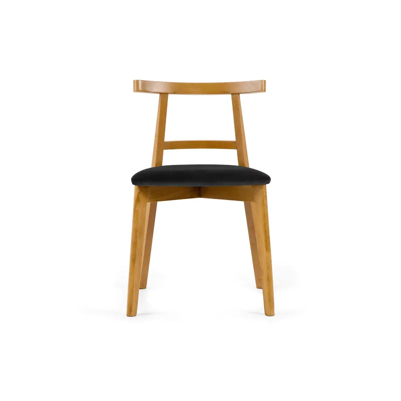 Kėdė LILIE, grafito/šviesaus ąžuolo, 47x45x76,5 cm