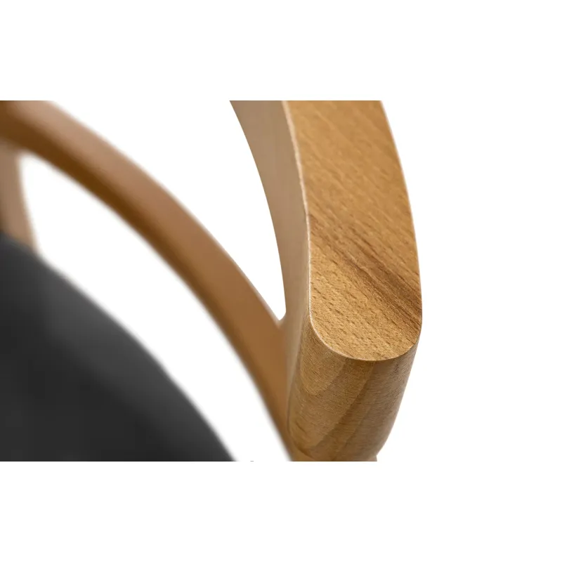 Kėdė LILIE, grafito/šviesaus ąžuolo, 47x45x76,5 cm