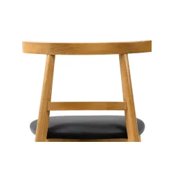 Kėdė LILIE, grafito/šviesaus ąžuolo, 47x45x76,5 cm