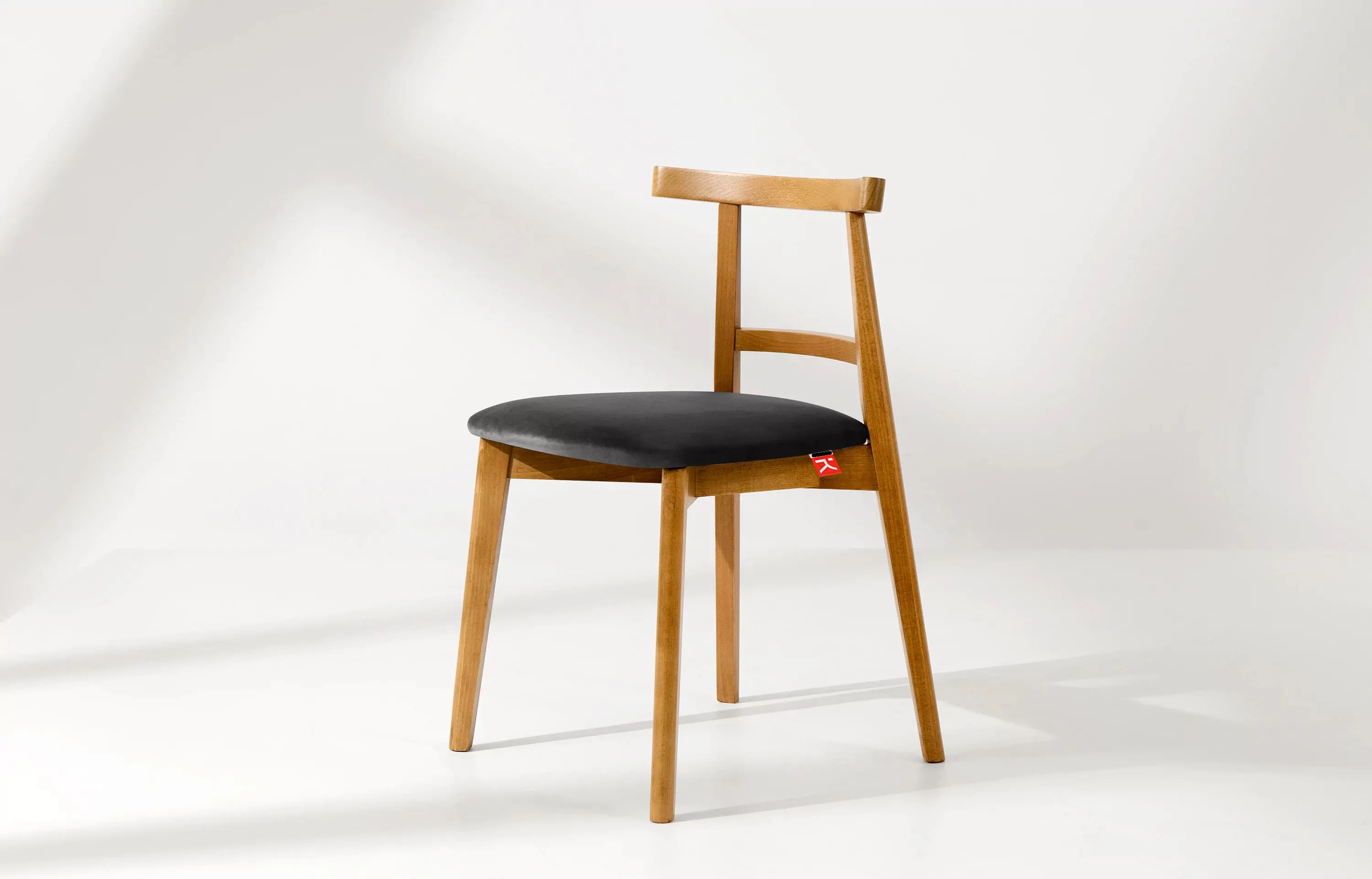 Kėdė LILIE, grafito/šviesaus ąžuolo, 47x45x76,5 cm